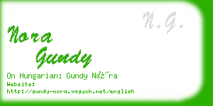 nora gundy business card